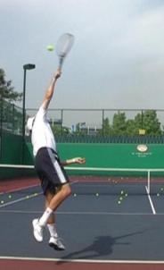 Topspin tennis serve