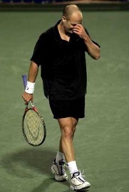 andre agassi missed tennis shot
